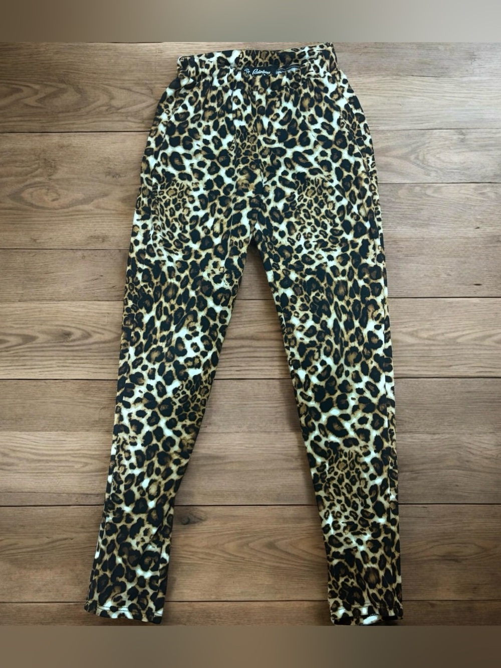 Rainbow Leopard Print High-Waist Leggings